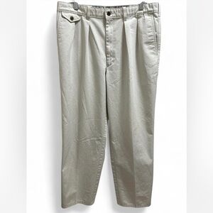 Savane Khaki Pleated Dress Pants Men’s 36x32 Beige Classic Fit Cotton Trousers